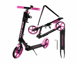 Kokkupandav laste tõukeratas suurte ratastega must - roosa