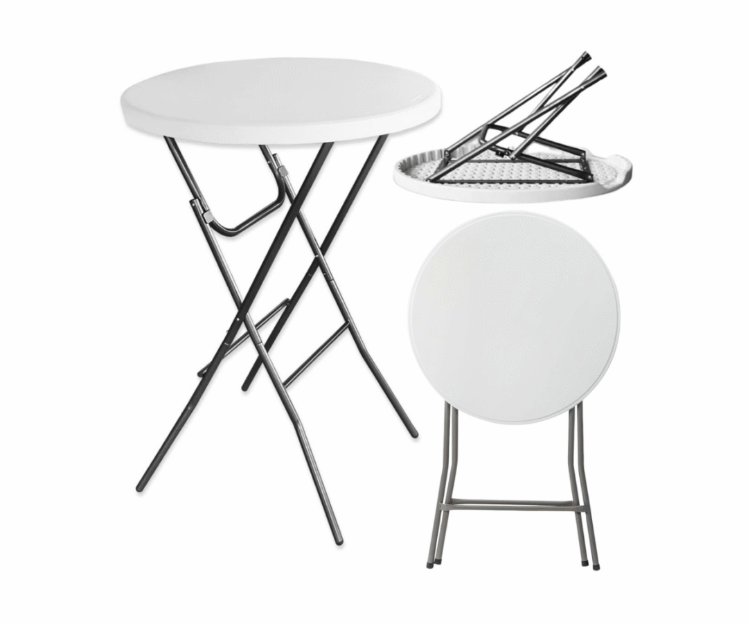 Kokkupandav ümmargune banketilaud 80 cm