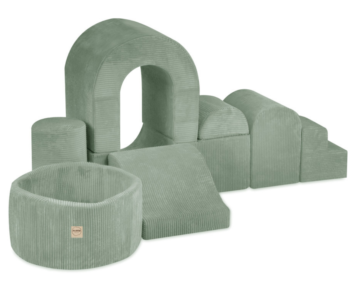 Roheline velvet mänguloss basseiniga ja 150 palliga