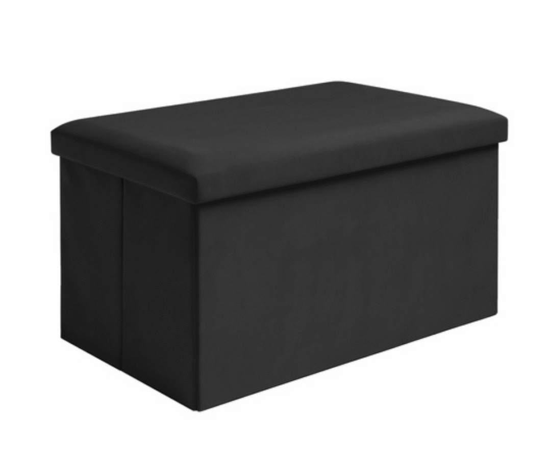 Tumba panipaigaga – kokkupandav, mustast velvetist XL suuruses