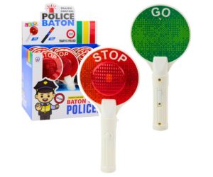 Politsei stop/go valgussignaal lastele, punane STOP ja roheline GO valgussignaal
