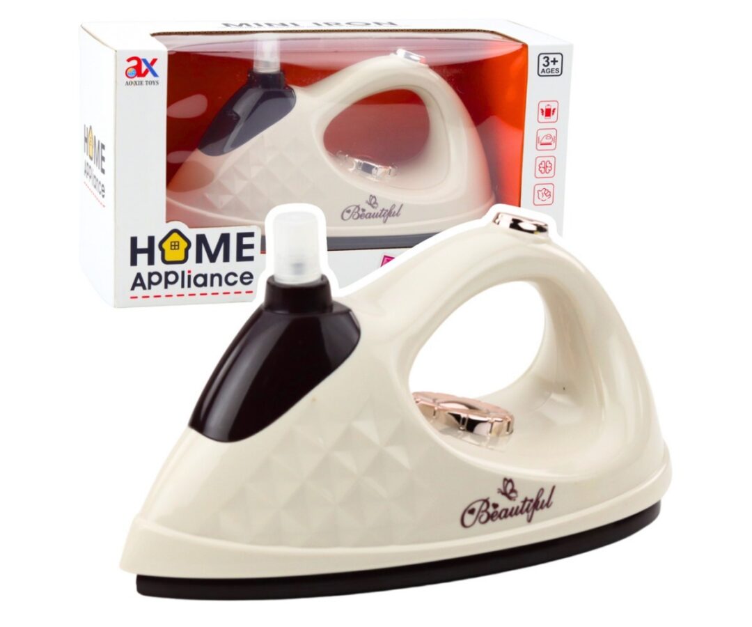 Mängutriikraud helide ja tulede – kreemikas, kaasas pakkimine ja disain.