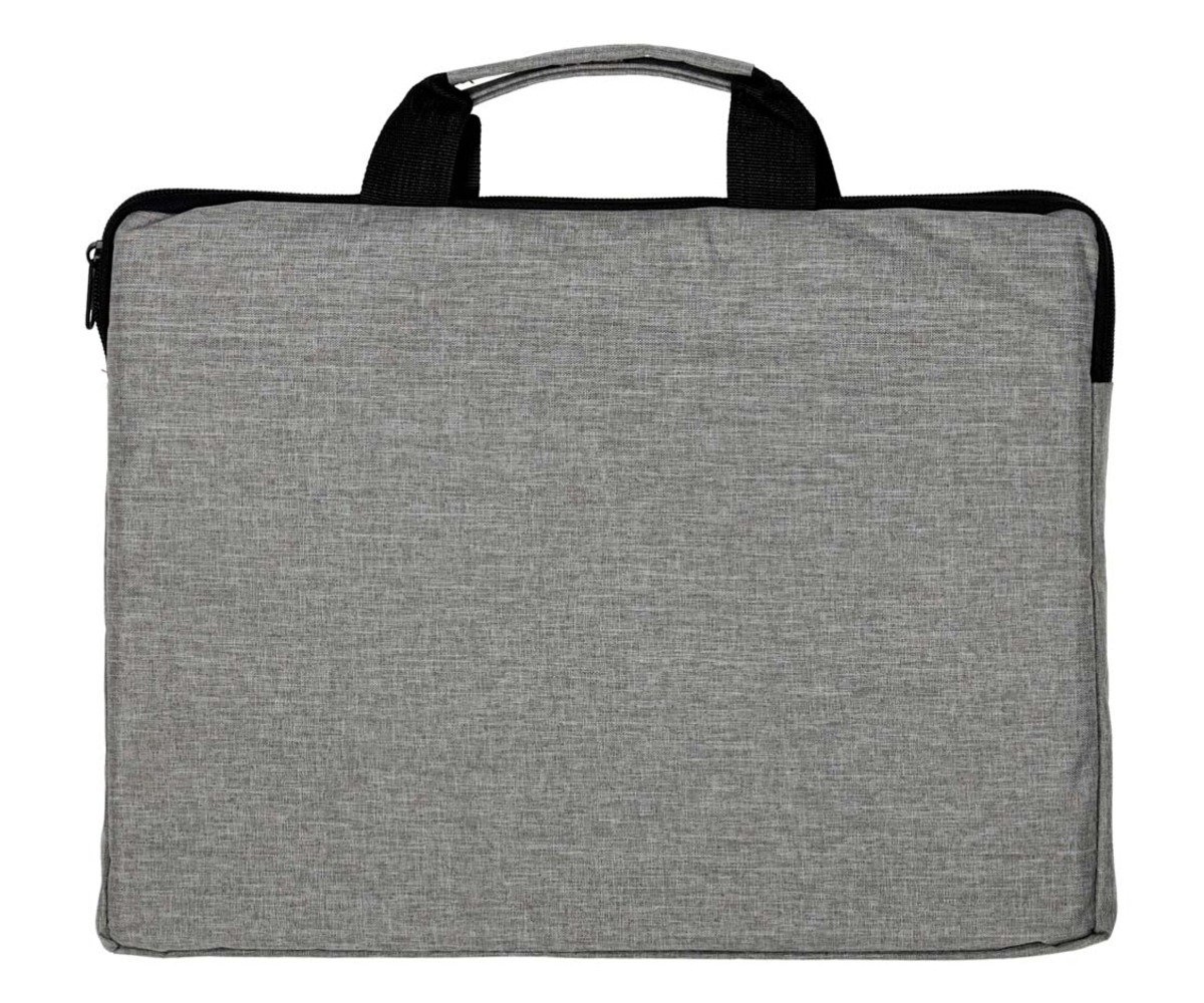 Sülearvutikott taskuga hall tagaküljelt, minimalistlik disain ja turvaline koht sülearvutile.