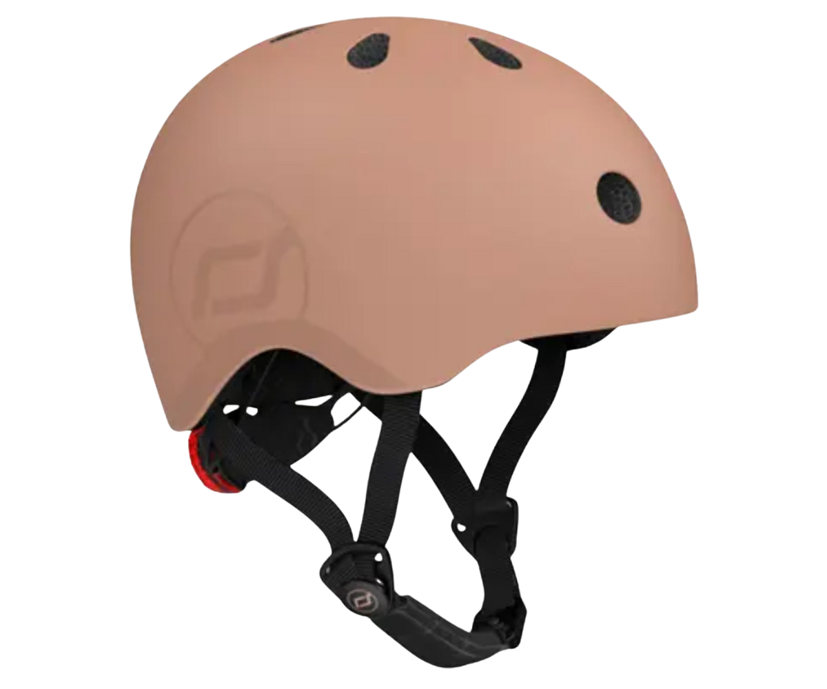 Scoot and Ride Mocha laste kiiver LED-valgustusega