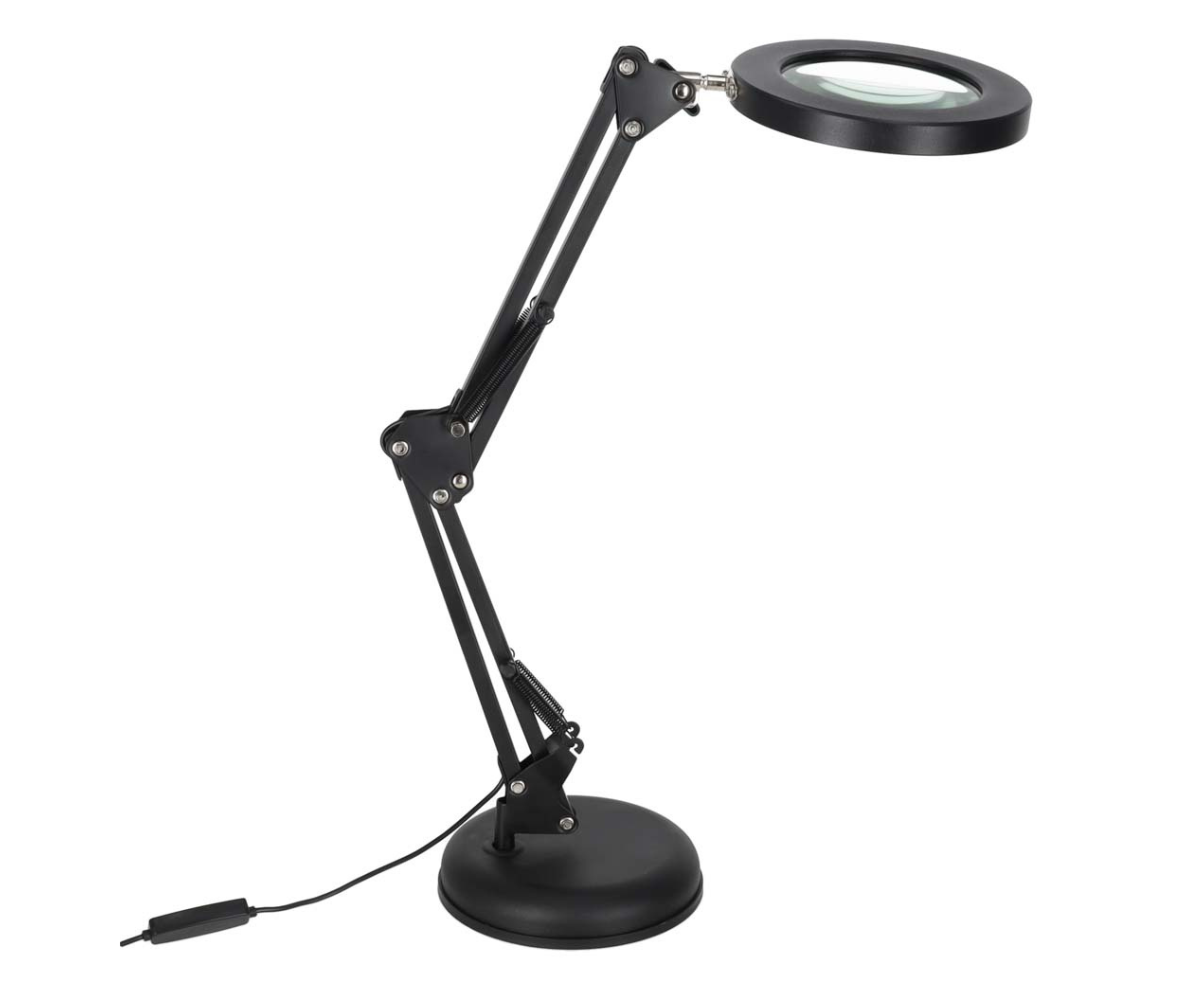 LED lauavalgusti luubiga ja 10 eredusastet