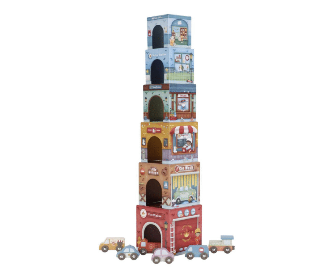 Little Dutch ladumisklotsid lastele FSC papist ja puidust