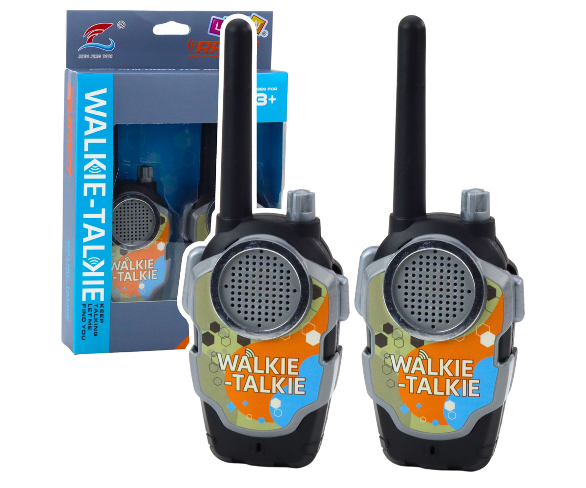 Walkie talkie lastele sinises korpuses mängimiseks
