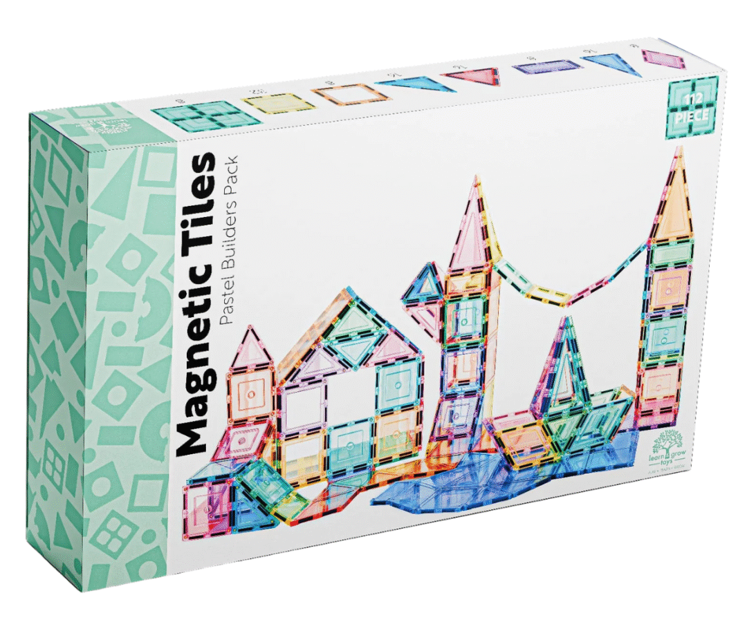 Learn & Grow magnetklotsid 112-osaline komplekt pastelltoonides