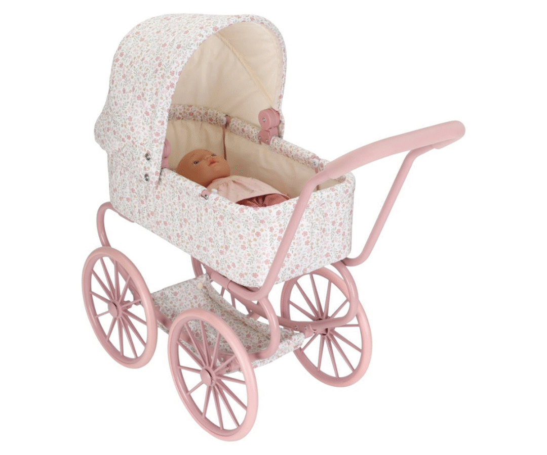 Nukuvanker metallist Soft Flowers Little Dutch roosa raamiga