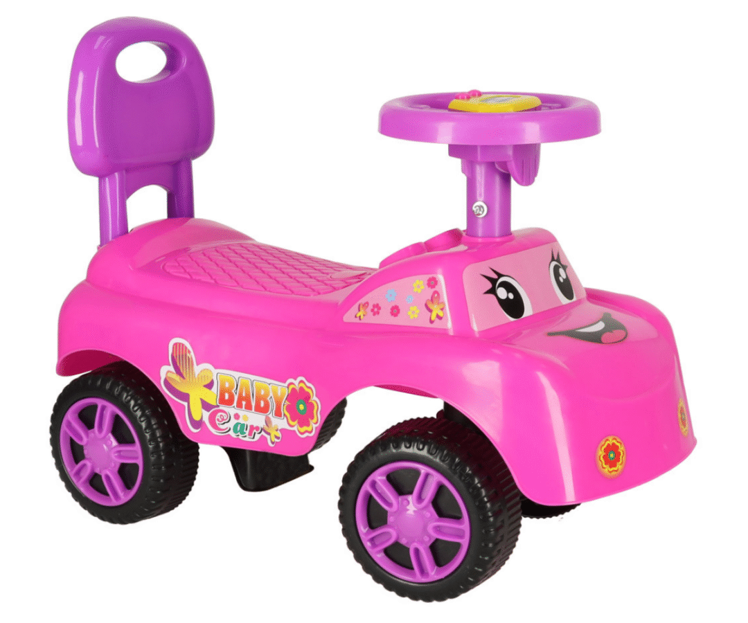 pealeistutav auto Baby roosa lastele