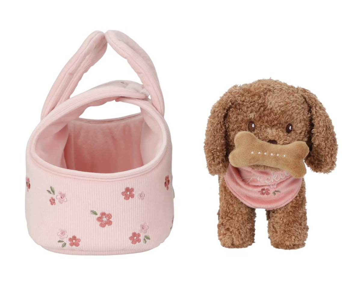 Pehme koer Jackie koos kandekotiga – Little Dutch
