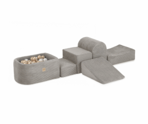Pehmetest klotsidest mänguväljak basseiniga +100 palli – beežikas-hall velvet 1