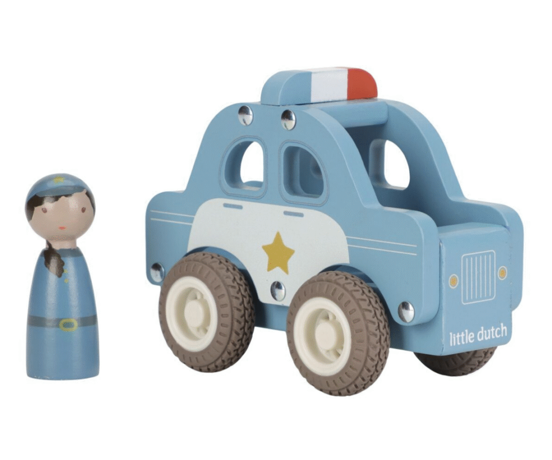Little Dutch puidust politseiauto FSC sertifikaadiga