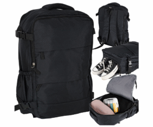 Must reisiseljakott kolme sahtliga 45x30 cm