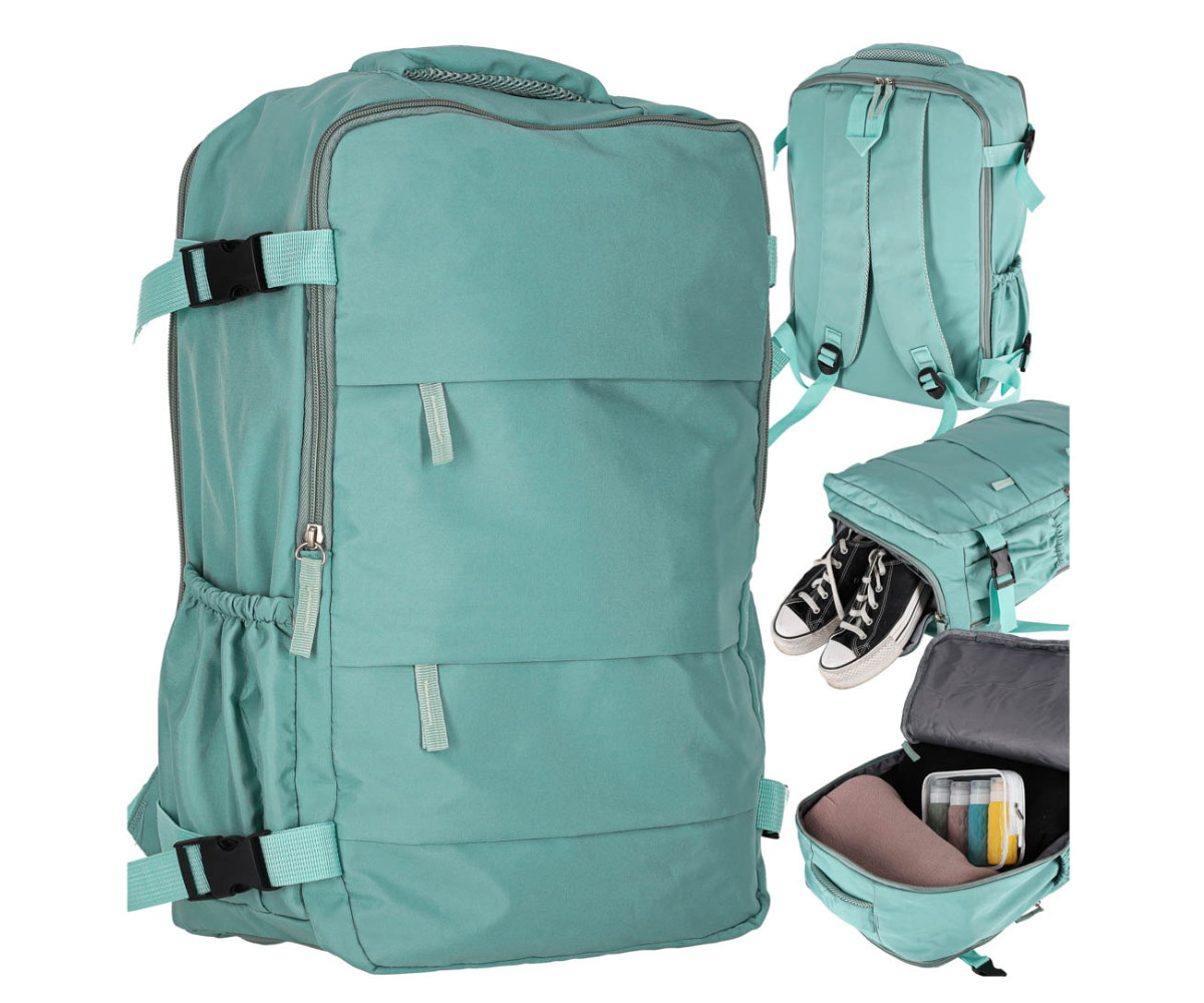 Roheline reisiseljakott kolme sahtliga 45x30 cm