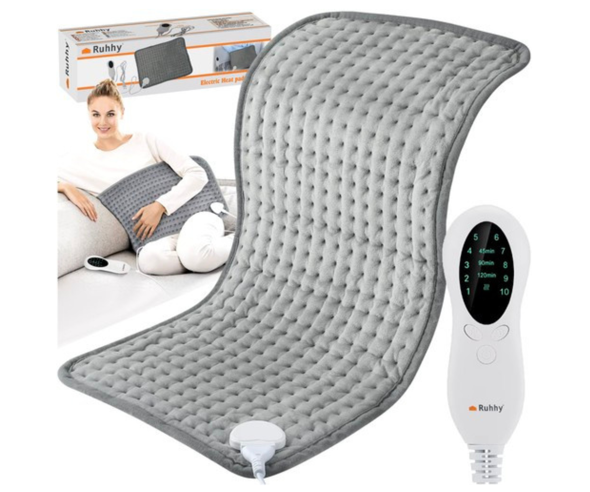 Ruhhy soojendusega matt 40x30cm hall värv – elektriline padi seljale