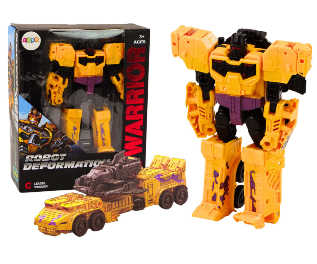 Transformer robotauto X-Warrior kollane 2in1 robotina mängimiseks