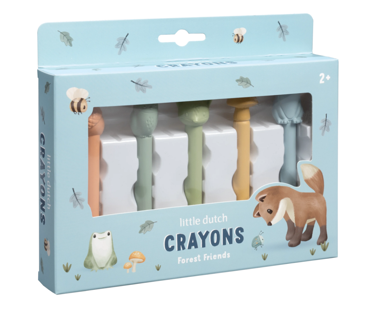 Forest Friends vahakriidid lastele – Little Dutch vegan vaha joonistamiskomplekt