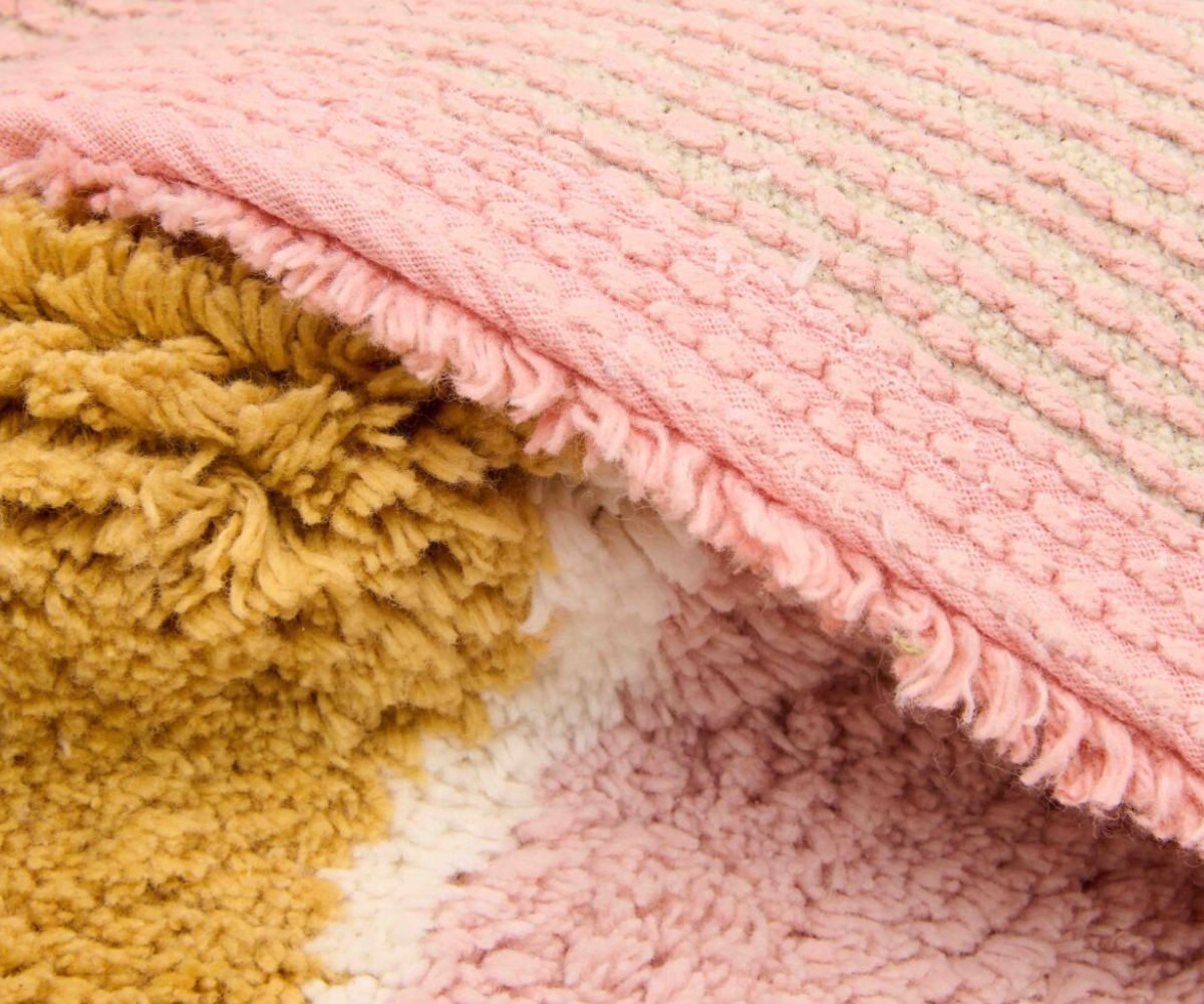 Little Dutch roosa vikerkaare vaip 80x130 cm orgaaniline puuvill