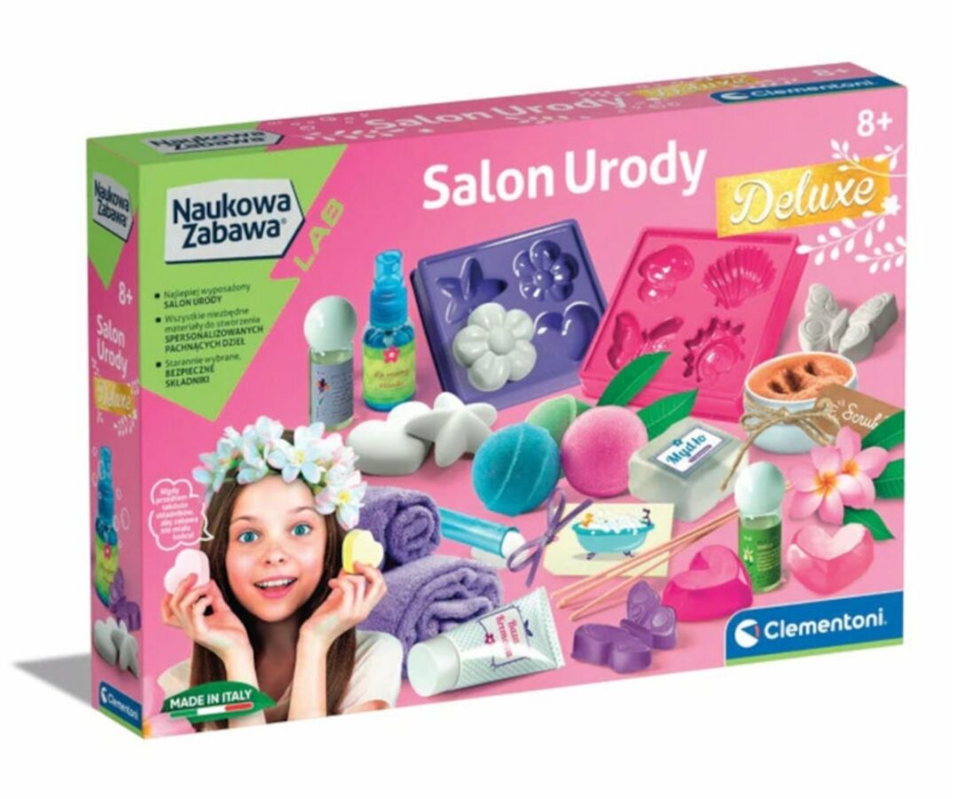 Cementoni teaduslik komplekt – ilusalong, Deluxe komplekt, sisaldab mitmeid ilu ja kosmeetika komponente.