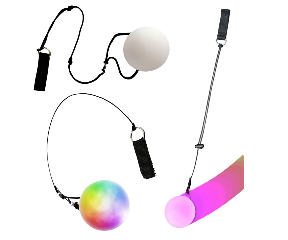 LED-valgusega žongleerimispall - helendav pall nööril LED-valgusega žongleerimispall nööriga, helendav ja värviline design