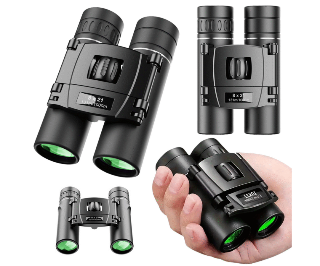 Mini taskubinokkel Zoom 8x21 lähedalt vaadatuna