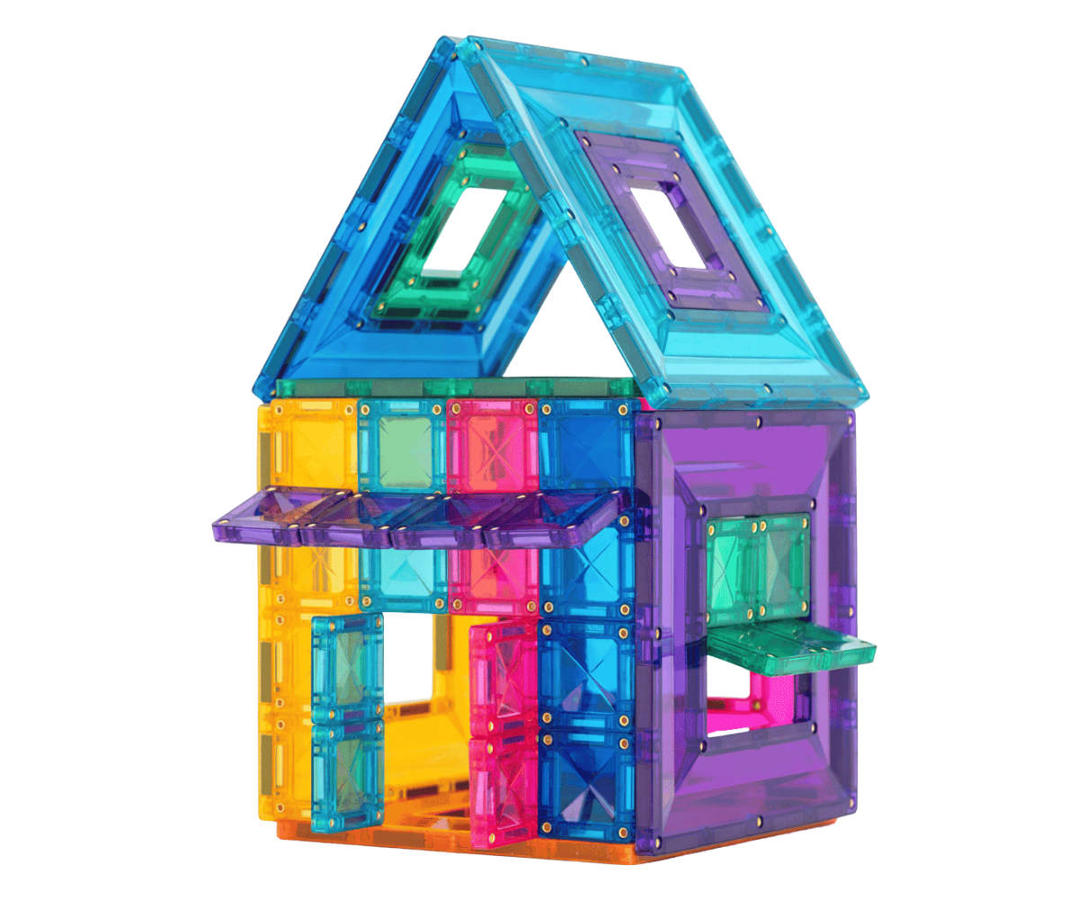 Connetix Bright Portal Pack 48-osaline magnetklotside komplekt värviliste portaaliplaatidega