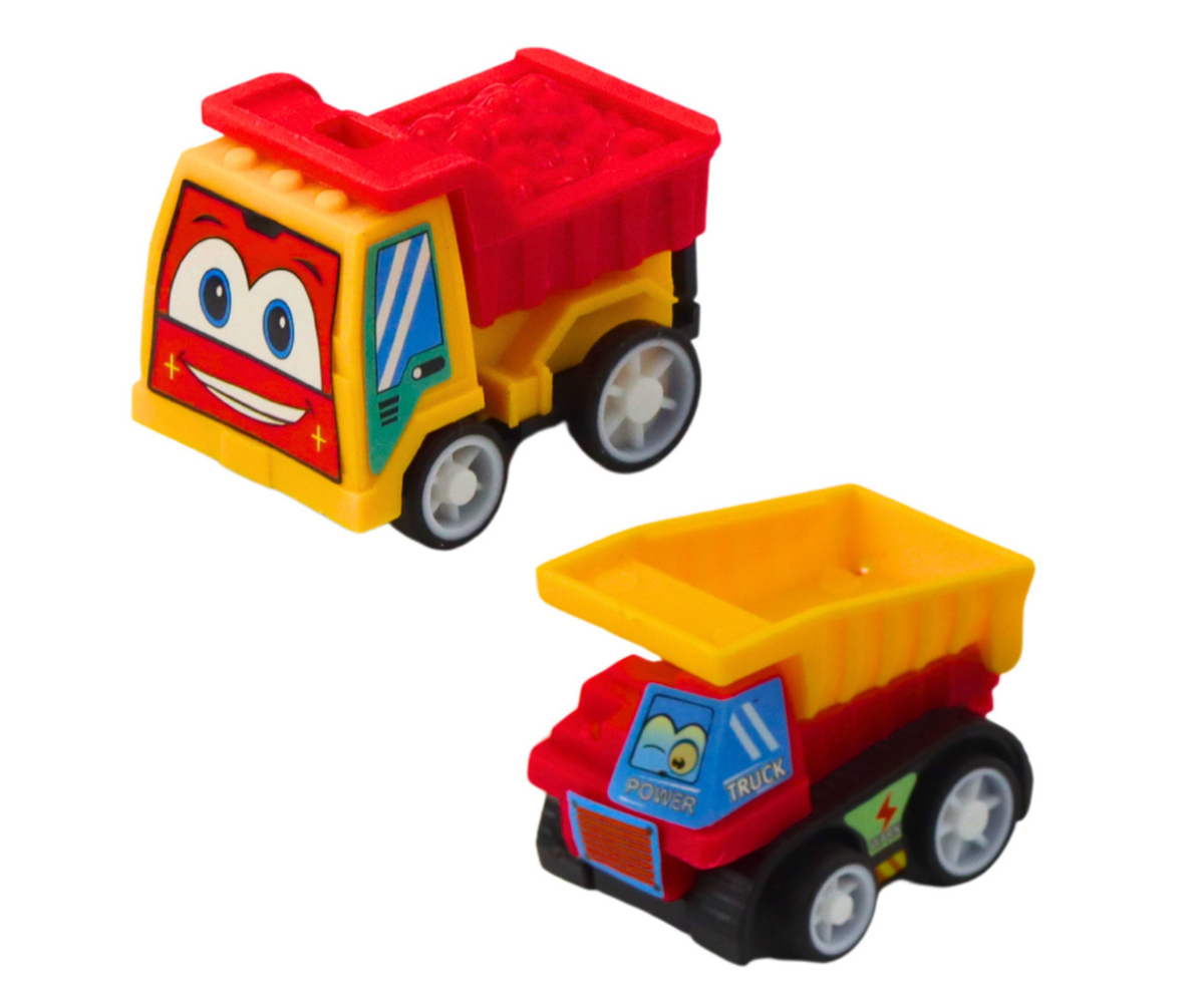 Värviline ehitusautode komplekt miniekskavaatori ja kalluriga