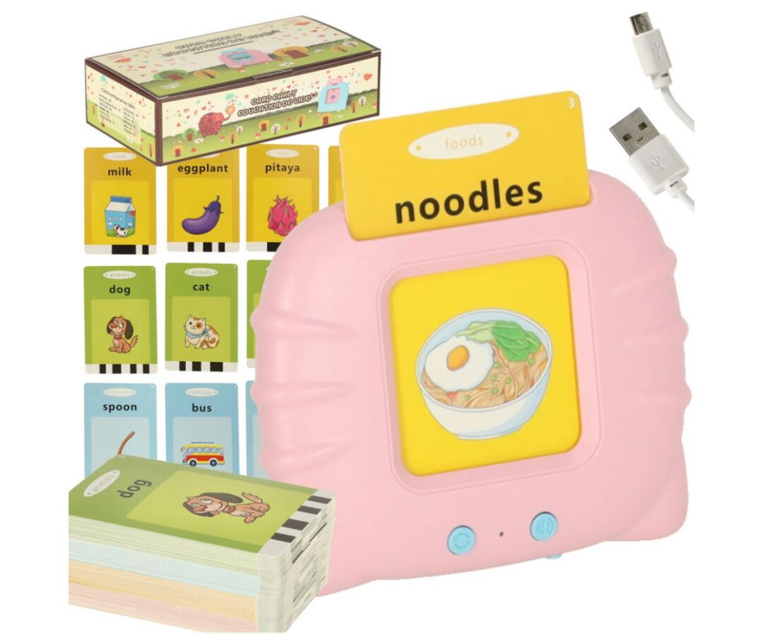 Interaktiivne inglise keele õppemäng – kaardilugeja 112 kaardiga (roosa)