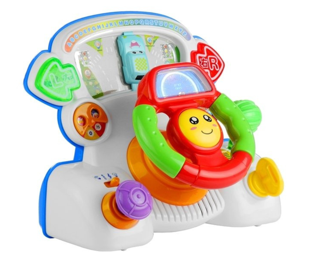 Interaktiivne rool helide ja tuledega – hariv mänguasi Õppemänguasi beebile – värviline rool tulede ja muusikaga