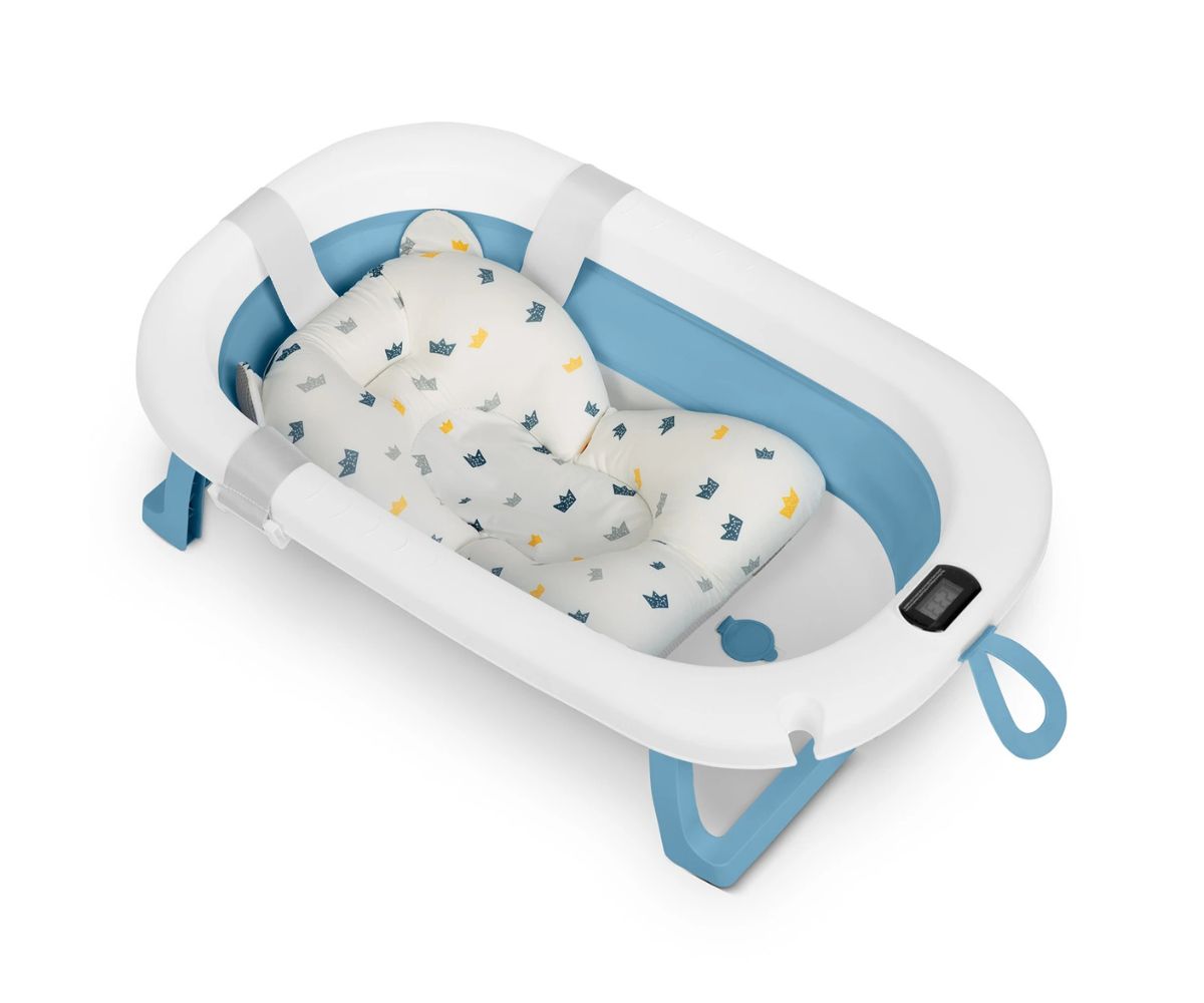 Kokkupandav beebivann termomeetri ja beebisisuga Ricokids RK-287 – valge-sinine