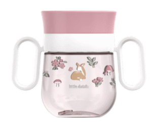 Little Dutch Fairy Garden 360° laste joogitops roosa lillemustriga