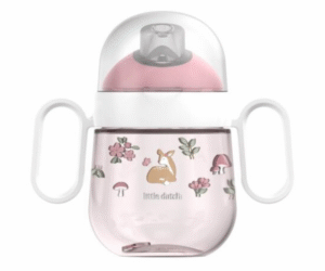 Little Dutch Fairy Garden lekkekindel laste joogitops 200 ml roosas toonis liblikate ja lillede mustriga