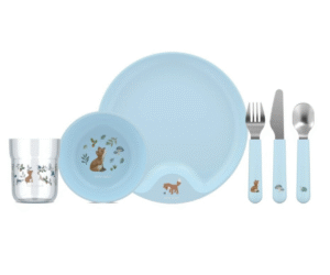 Little Dutch Forest Friends laste sööginõude komplekt kuueosaline metsateemaline disain