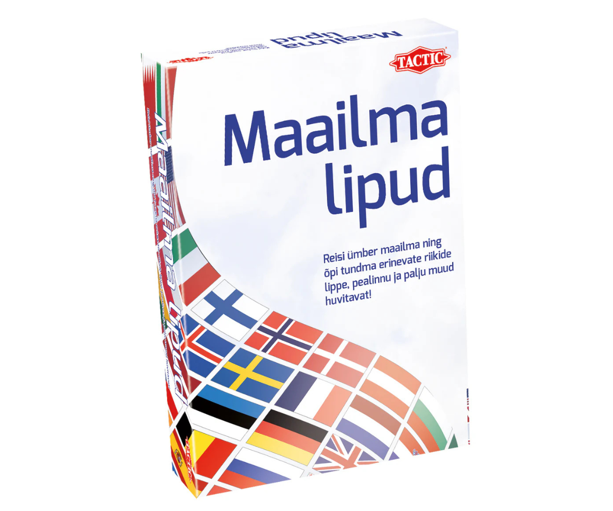 Tactic lauamäng Maailma lipud – värvilised kaardid erinevate riikide lippudega
