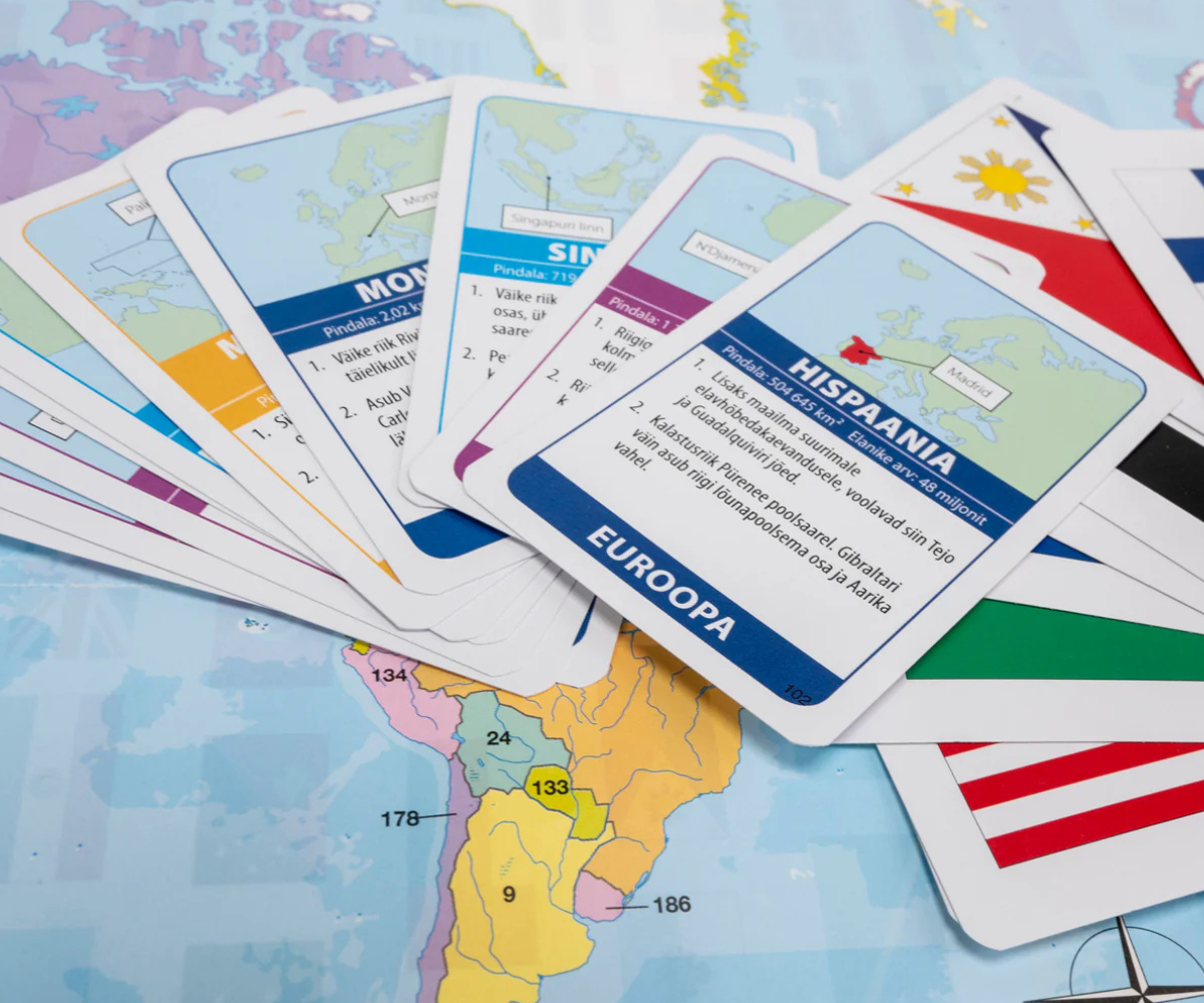 Mängukarp Maailma lipud – hariv lauamäng kogu perele