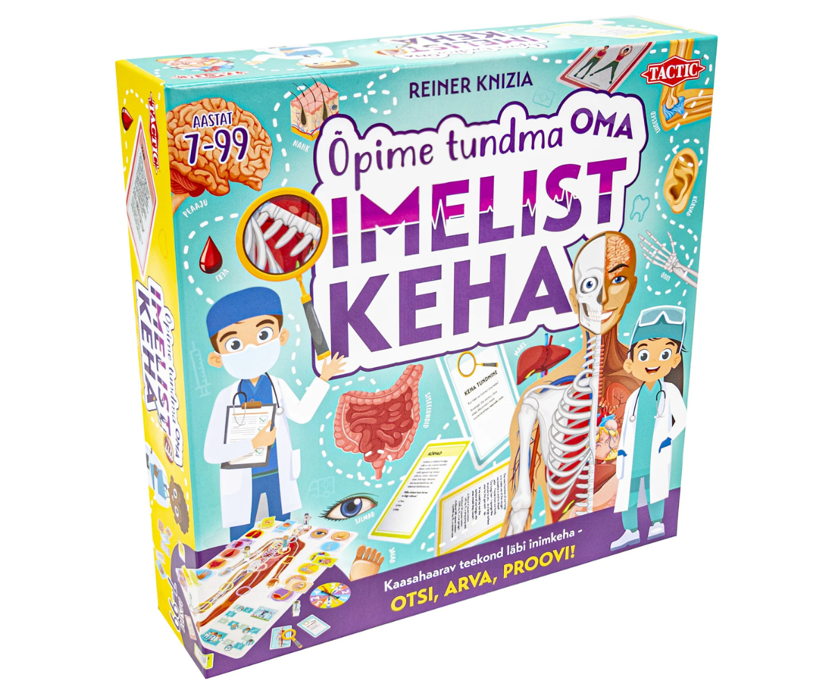 Lauamäng Õpime tundma oma imelist keha – Tactic värviline mängulaud ja mänguosad