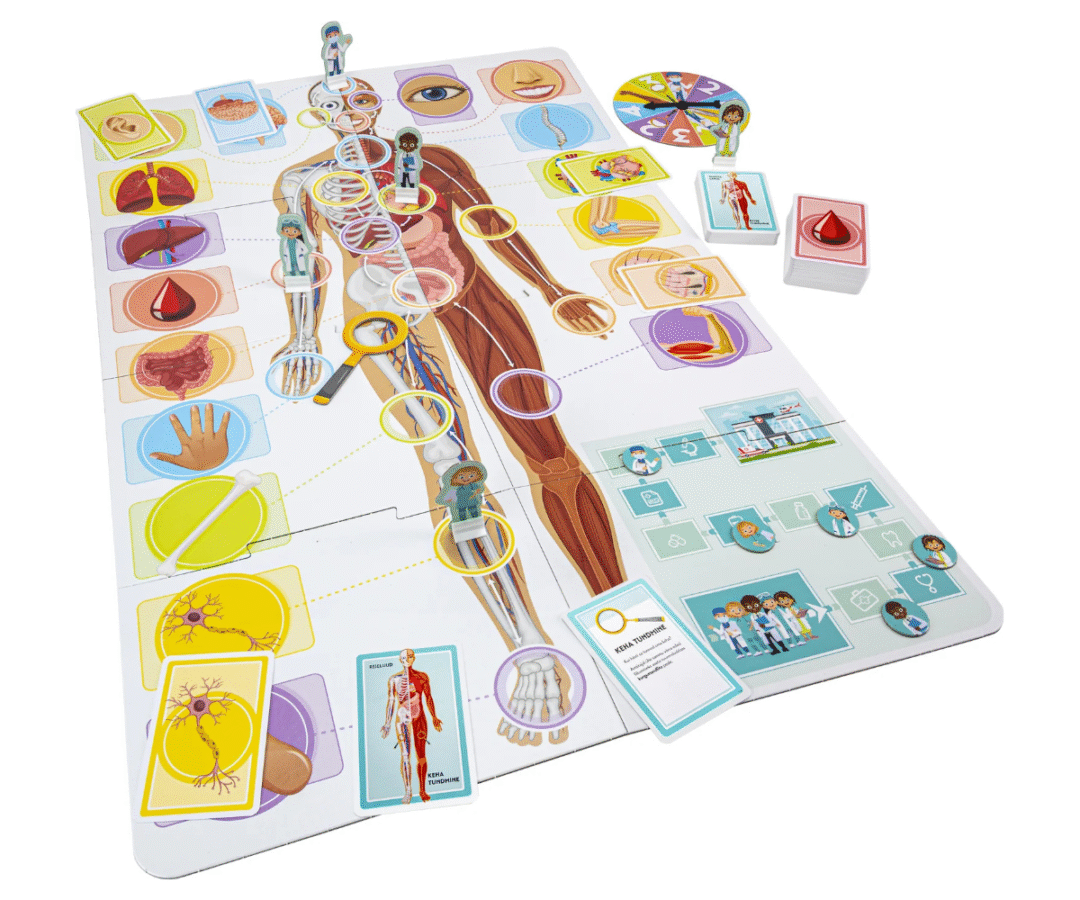 Lapsed mängivad Tactic lauamängu ja õpivad tundma inimese keha