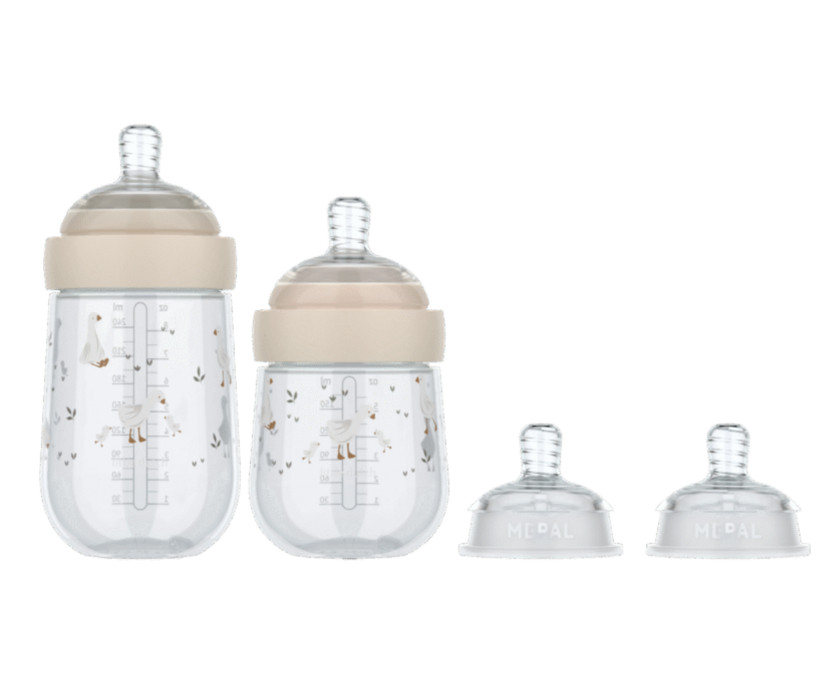 Lutipudelite stardikomplekt Little Goose - Little Dutch Little Dutch Little Goose lutipudelite komplekt kahe pudeli ja silikoonluttidega