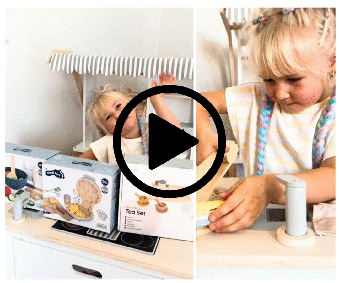 Mängupood ja köök moodulitega Fresh GREEN 106cm Small foot VIDEO