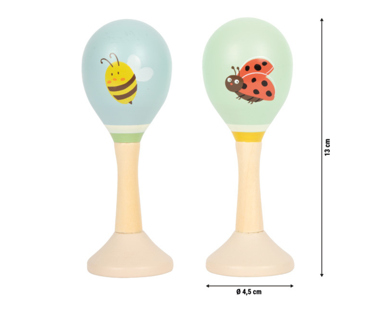 Marakad beebile – ergonoomilise kujuga ja ohutust puidust valmistatud mänguasi