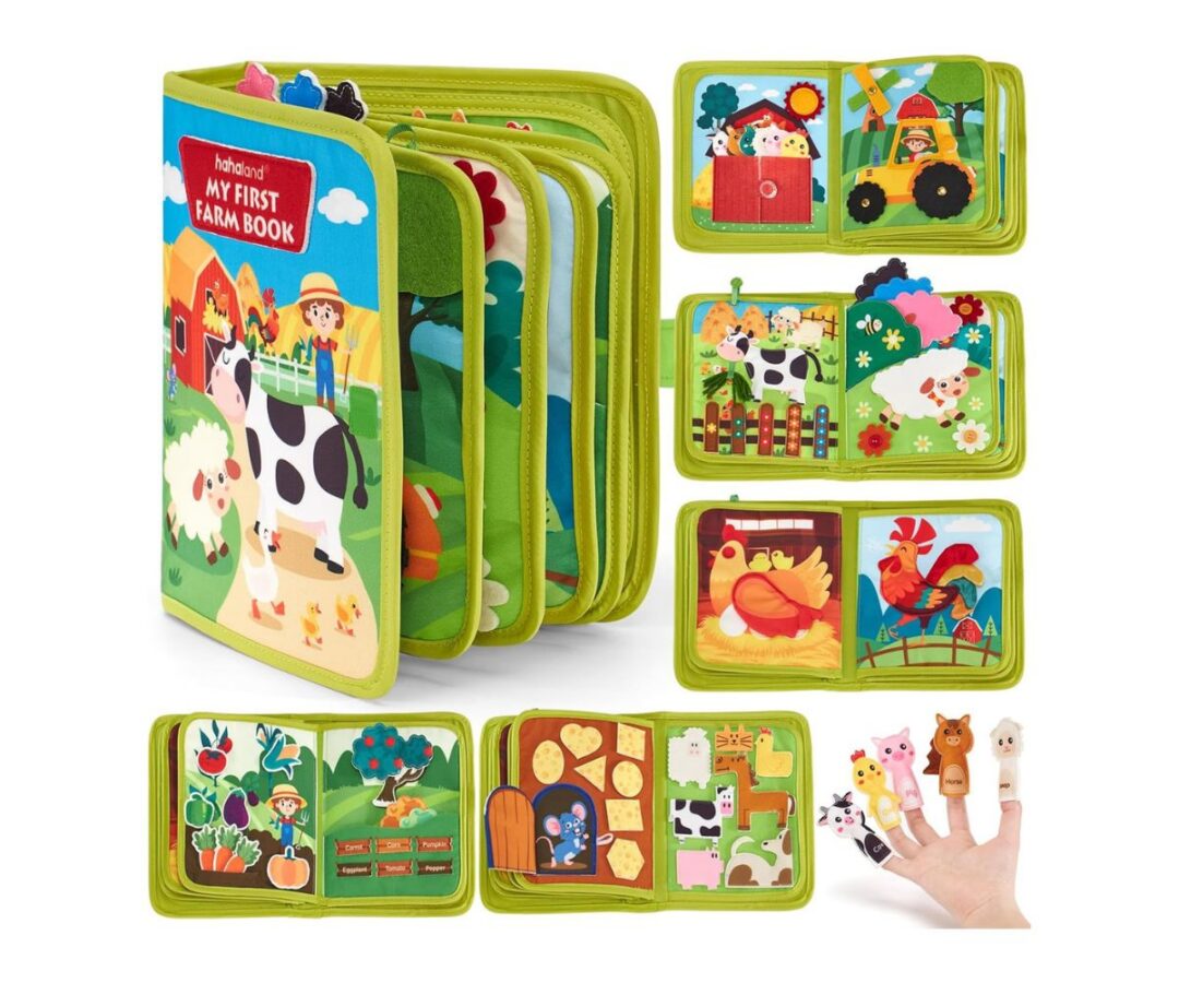 Montessori sensoorne hariv 3D tegevusraamat Talu (1+)