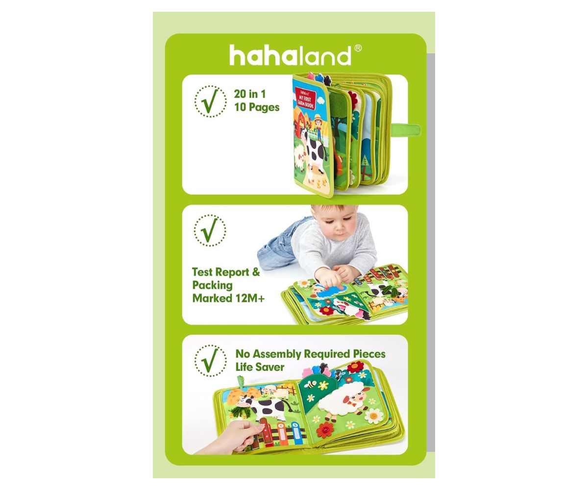 Montessori sensoorne hariv 3D tegevusraamat Talu (1+) Montessori sensoorne hariv 3D tegevusraamat Talu (1+)
