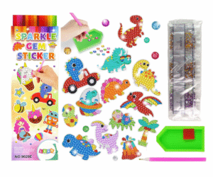 Mosaiikmäng teemantite liimimiseks Dinosaurused