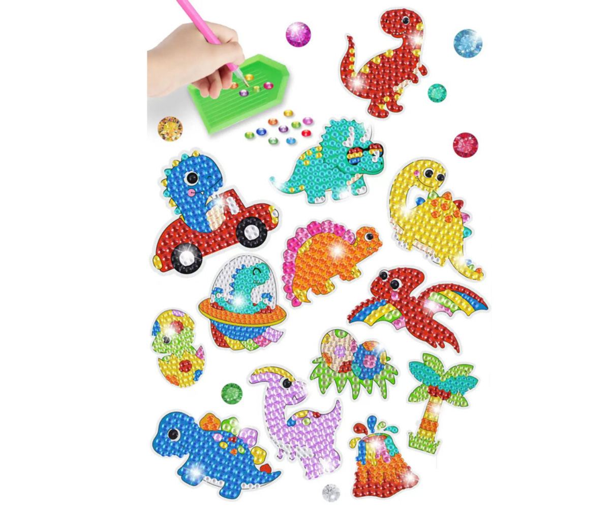 Mosaiikmäng teemantite liimimiseks Dinosaurused