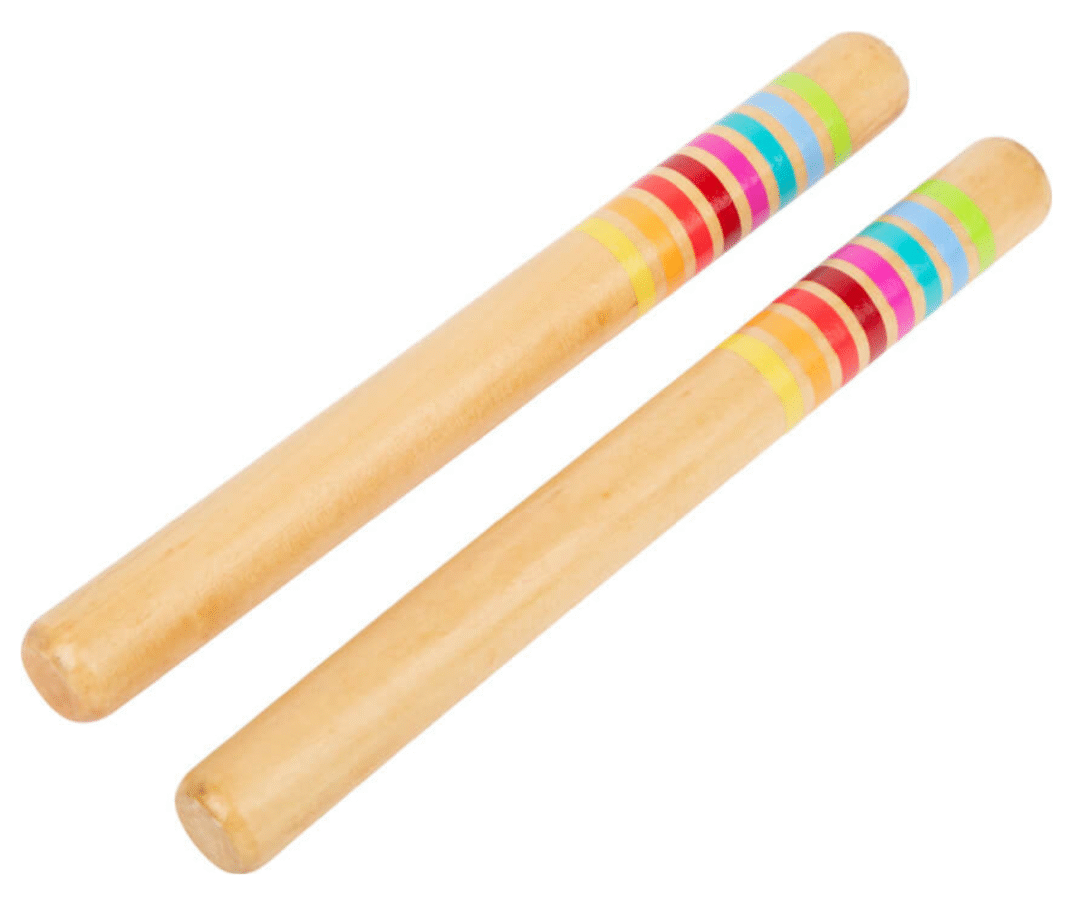 Kaks täispuidust Small Foot muusikapulka helimänguks ja rütmiõppeks