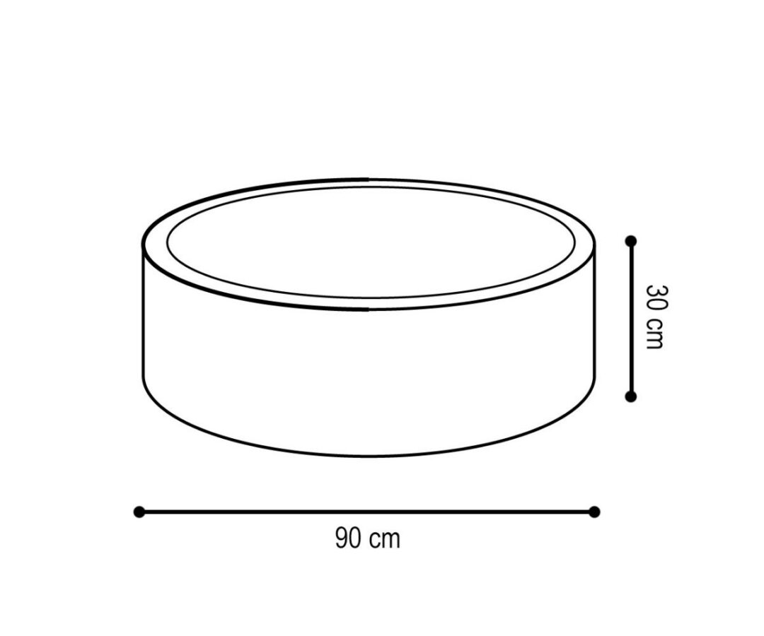 Pallimere bassein Plush Nest 90/30cm beež samet (pallideta)