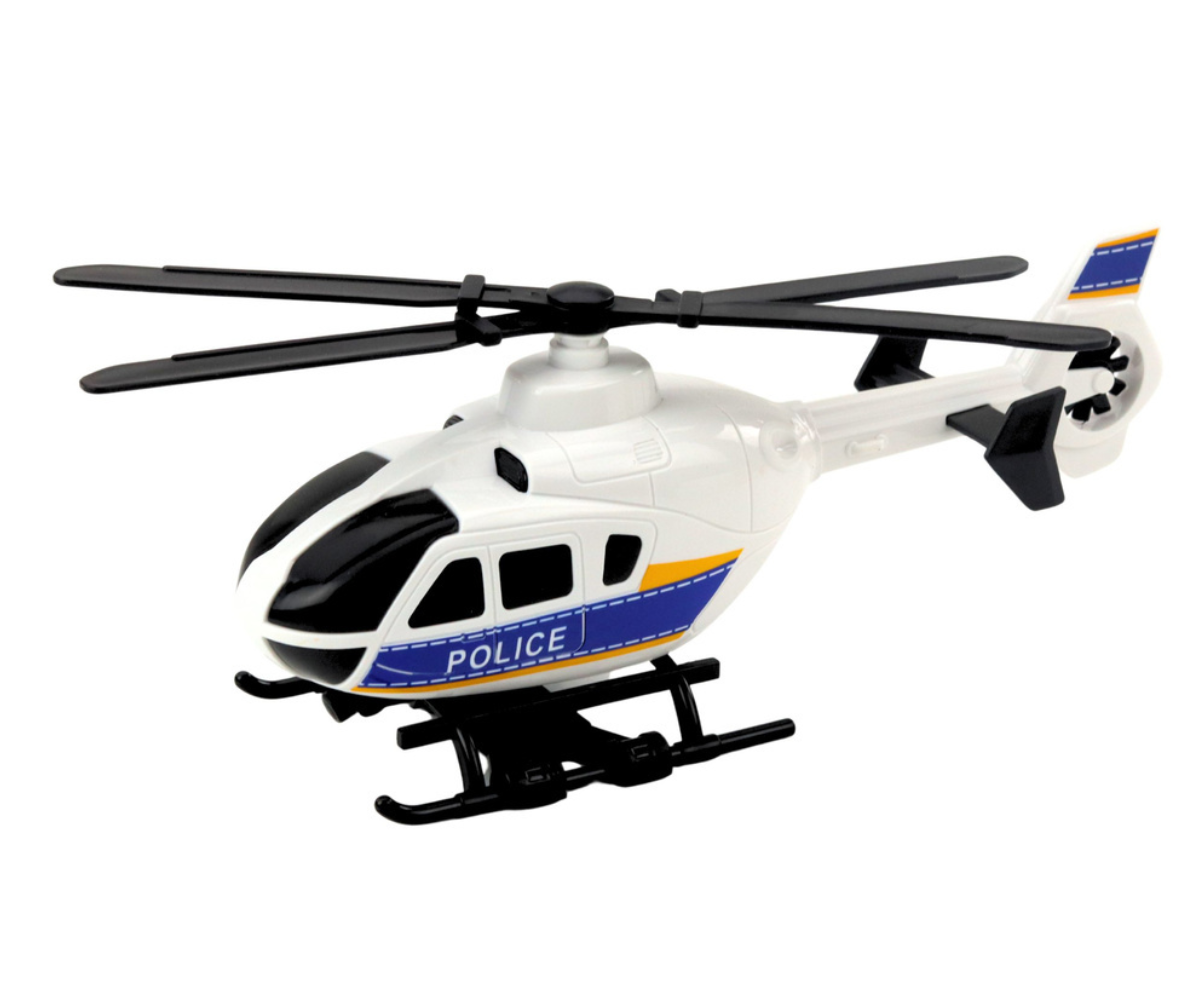 Valguse ja heliga politseiauto lastele koos helikopteriga