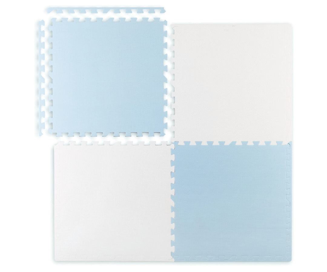 Puzzle mängumatt Ricokids 60×60cm sinine-valge lastetoa turvaline mänguala