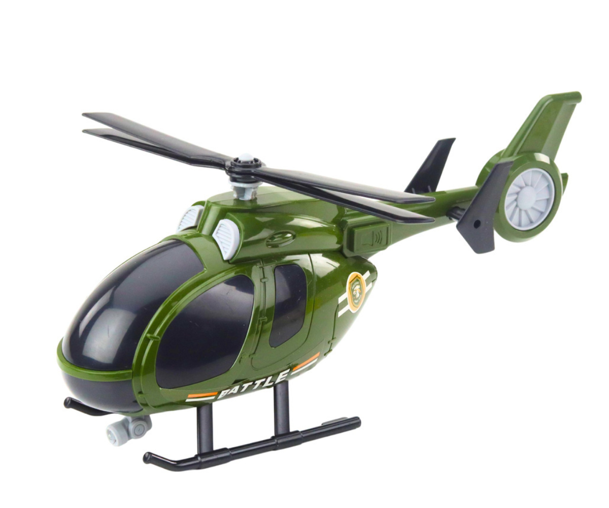 Sõjaväeline mängukomplekt lastele tanki ja helikopteriga